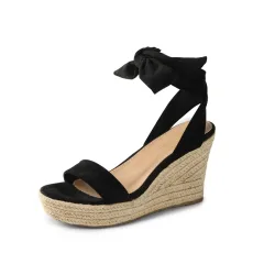Espadrilles Ankle Tie Lace Up Platform Wedges