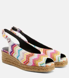 Espadrilles compensées Joy 30 Zigzag en lamé Espadrilles compensées Joy 30 Zigzag en lamé