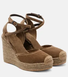 Espadrilles compensées Monili 80 en daim Espadrilles compensées Monili 80 en daim