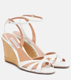 Espadrilles compensées Tati en cuir Espadrilles compensées Tati en cuir