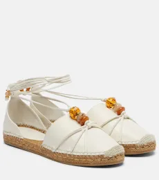 Espadrilles Lemi en cuir à ornements Espadrilles Lemi en cuir à ornements