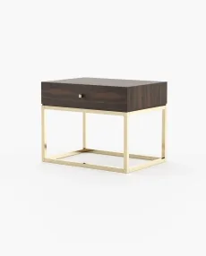 ESTER Bedside Cabinet & Table Smoked Eucalyptus Veneer Matte ESTER Bedside Cabinet & Table Smoked Eucalyptus Veneer Matte