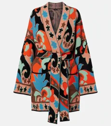 Etro Jacquard wool-blend wrap cardigan Etro Jacquard wool-blend wrap cardigan