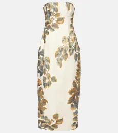 Evalita floral linen bustier dress Evalita floral linen bustier dress