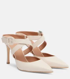 Evelyn 90 leather mules Evelyn 90 leather mules