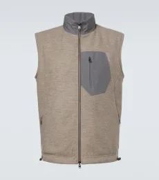 Explorer reversible wool-blend vest