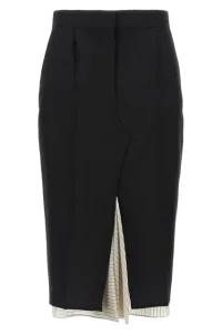 Exposed lining skirt Black Size