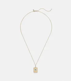 Eye Tarot Card 14kt gold pendant necklace with turquoise and diamonds Eye Tarot Card 14kt gold pendant necklace with turquoise and diamonds