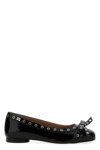 Eyelets Bow ballet flats - Black