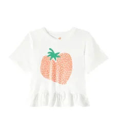 FÃbula Ruffled glitter cotton T-shirt