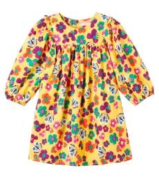 Fábula Vestido de algodón estampado con volantes Fábula Vestido de algodón estampado con volantes