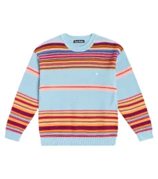 Face Logo striped cotton sweater