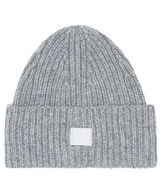 Face ribbed-knit wool beanie Face ribbed-knit wool beanie