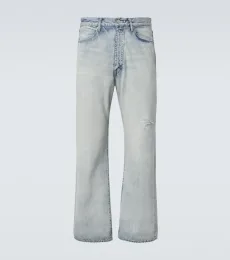 Faded straight jeans