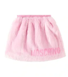 Falda de pelo sintético con logo Falda de pelo sintético con logo