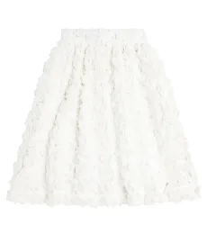 Falda de tul flared con aplique floral Falda de tul flared con aplique floral