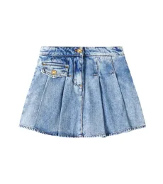 Falda en denim con bordado Falda en denim con bordado