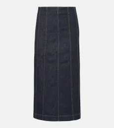 Falda larga Fiona de denim Falda larga Fiona de denim