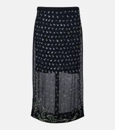 Falda midi adornada Falda midi adornada