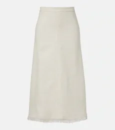 Falda midi Fiocchi de lino y algodón Falda midi Fiocchi de lino y algodón