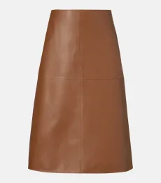 Falda midi Niven de piel Falda midi Niven de piel