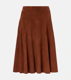 Falda midi Sabrina de ante Falda midi Sabrina de ante