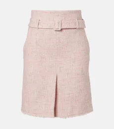 Falda tubo de tweed en mezcla de algodón Falda tubo de tweed en mezcla de algodón