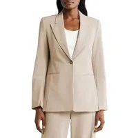 Fashion 2 Piece Peak Lapel Women's Suit (BlazerPants) - US 12 Beige Fashion 2 Piece Peak Lapel Women's Suit (BlazerPants) - US 12 Beige