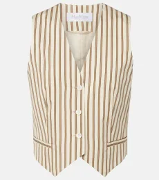 Fauno striped cotton and silk vest Fauno striped cotton and silk vest