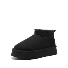 Faux Fur Lined Slip On Snow Boots