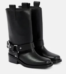 Faux leather biker boots Faux leather biker boots