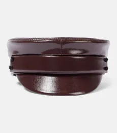 Faux leather newsboy cap Faux leather newsboy cap