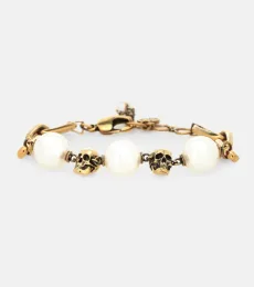 Faux pearl chain bracelet