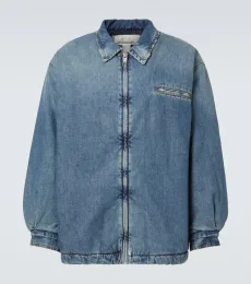 Faux shearling-lined denim jacket Faux shearling-lined denim jacket