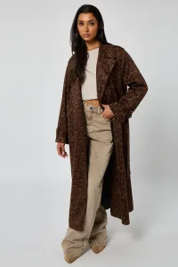 Faux Suede Leopard Trench 14