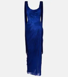Faye metallic silk tulle bustier gown Faye metallic silk tulle bustier gown