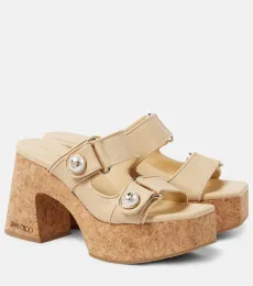 Fayence canvas platform mules Fayence canvas platform mules