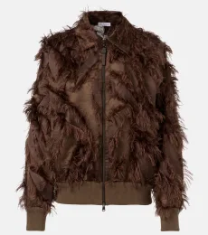 Feather-trimmed jacket Feather-trimmed jacket