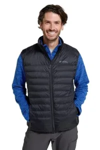 Featherweight II Mens Down Gilet - Downproof lining, Water-resistant, Zipped pockets & Packaway Bag - Best for Autumn, Winter,Outdoors &Travelling Black 3XL Featherweight II Mens Down Gilet - Downproof lining, Water-resistant, Zipped pockets & Packaway Bag - Best for Autumn, Winter,Outdoors &Travelling Black 3XL