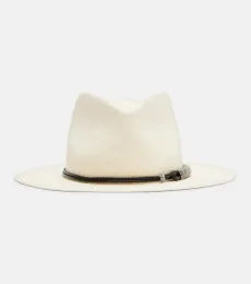 Fedora en paille et cuir Fedora en paille et cuir