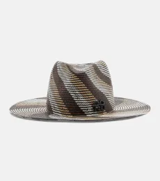 Fedora en paille rayé Fedora en paille rayé