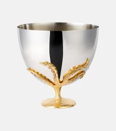 Fern gold-plated stainless steel ice bucket Fern gold-plated stainless steel ice bucket