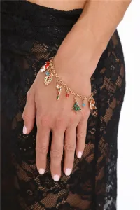Festive Charm Bracelet Gold Festive Charm Bracelet Gold