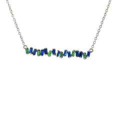 Fine Green Blue Silver Necklace Fine Green Blue Silver Necklace