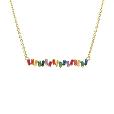 Fine Rainbow Silver Necklace Fine Rainbow Silver Necklace