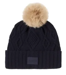 Finja cable-knit logo beanie Finja cable-knit logo beanie