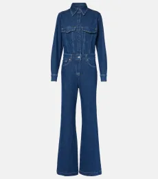 Flared denim jumpsuit Flared denim jumpsuit
