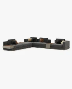 FLETCHER left drawer large module Sofa Helsinki Black FLETCHER left drawer large module Sofa Helsinki Black