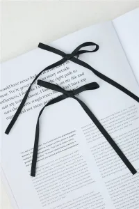 Flirty Bow Hair Clips Black