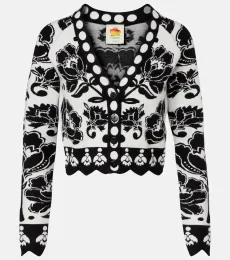 Floral Arabesque jacquard cardigan Floral Arabesque jacquard cardigan